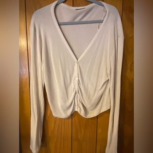 Zara beige cardigan/top. Size large.